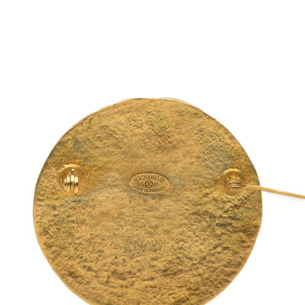 CHANEL Gold Logo Brooch - Picture 3 of 3